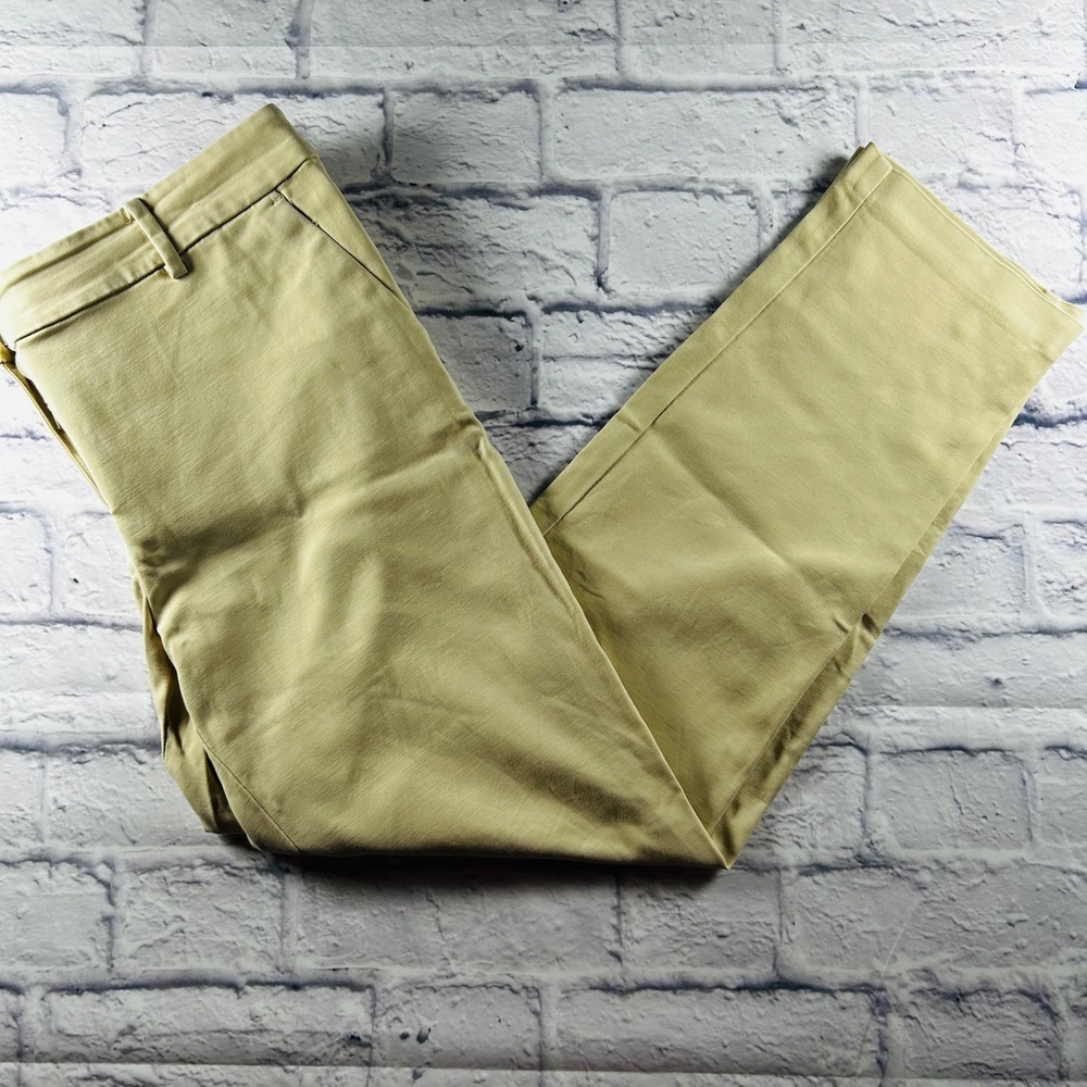 LOFT Riviera Slim Pants Womens 10 Tall Tan Career Office Trousers